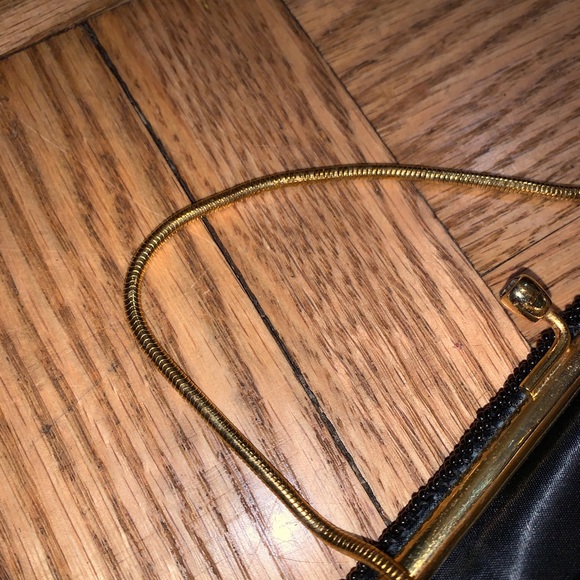 Vintage Black Hand Made Evening Bag - Picture 5 of 10